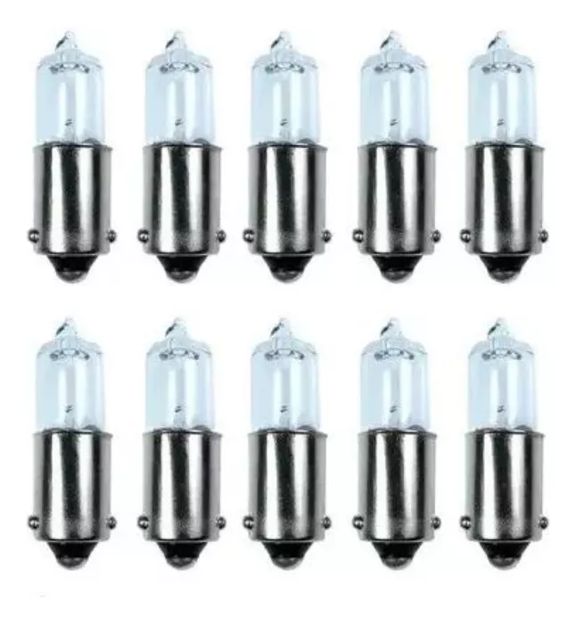 10 LAMPADAS HALOGENA H6W - 12V - 6W - INCOLOR UNIVERSAL